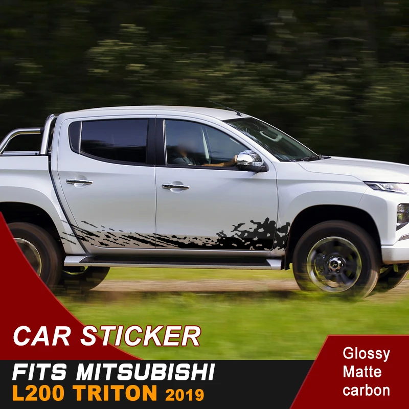 Стикер для автомобиля подходит mitsubishi l200 triton 2006 2015 боковая грязь брызговик