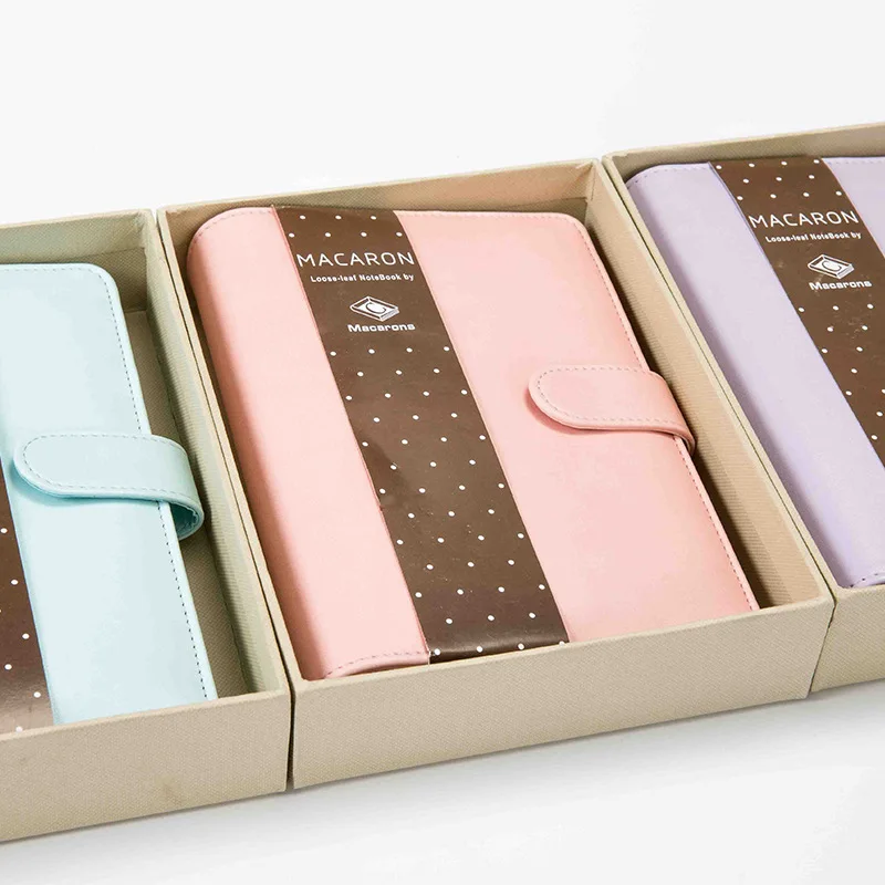 Блокнот на спирали Macaron A5/A6 кожаный оригинальный офисный личный
