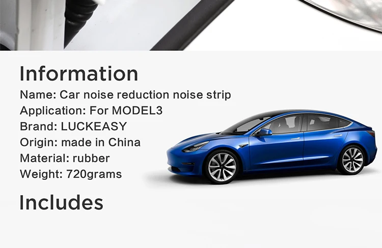 Автомобильный подавление шума полосы LUCKEASY для Tesla модель 3- автомобильный подавление шума полосы 6 шт./компл