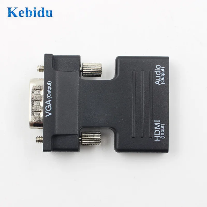 Адаптер KEBIDU HDMI совместимый с VGA/3 5 мм преобразователь аудиоразъема Мама папа