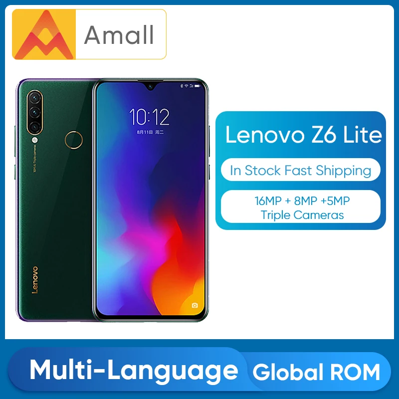 Lenovo Z6 Lite 4 Гб 64 глобальная ПЗУ Snapdragon 710 восьмиядерный смартфон 6 3 дюймовый экран
