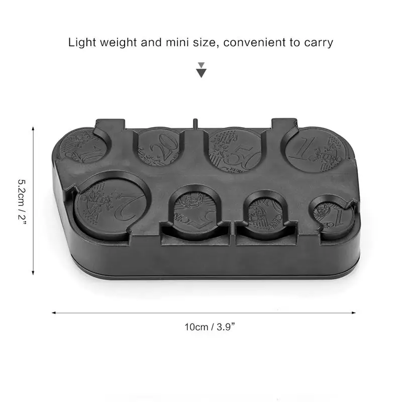 Coin Holder Case Loose Change Money Storage Box Container Dispenser Organizer (For Euro Coins) Car Interior | Автомобили и