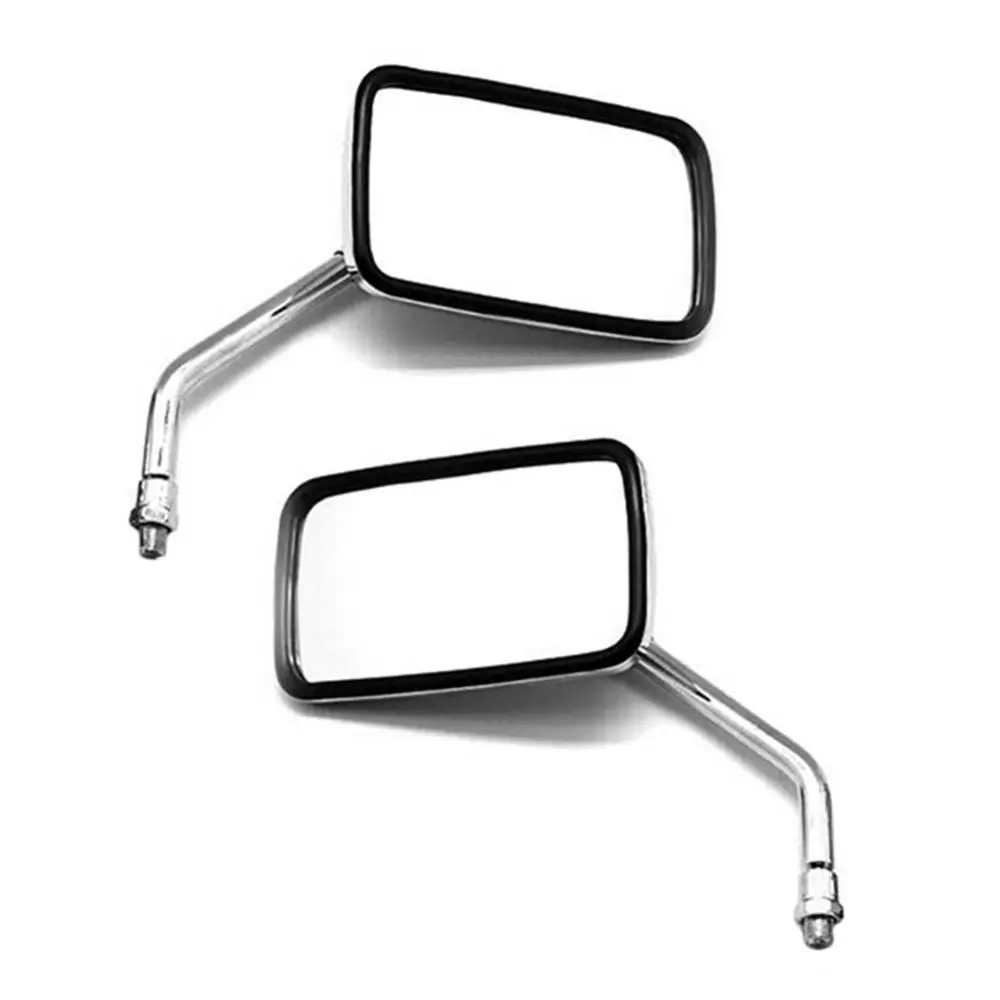 

85% Hot Sales!!! 2Pcs 10mm Universal Rectangle Shaped Motorcycle Handlebar Rear View Side Mirrors