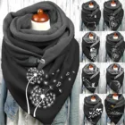 2021 Модный зимний шарф для женщин с принтом на пуговицах мягкая накидка повседневные теплые шарфы теплые шали шарф женский шарф бандана