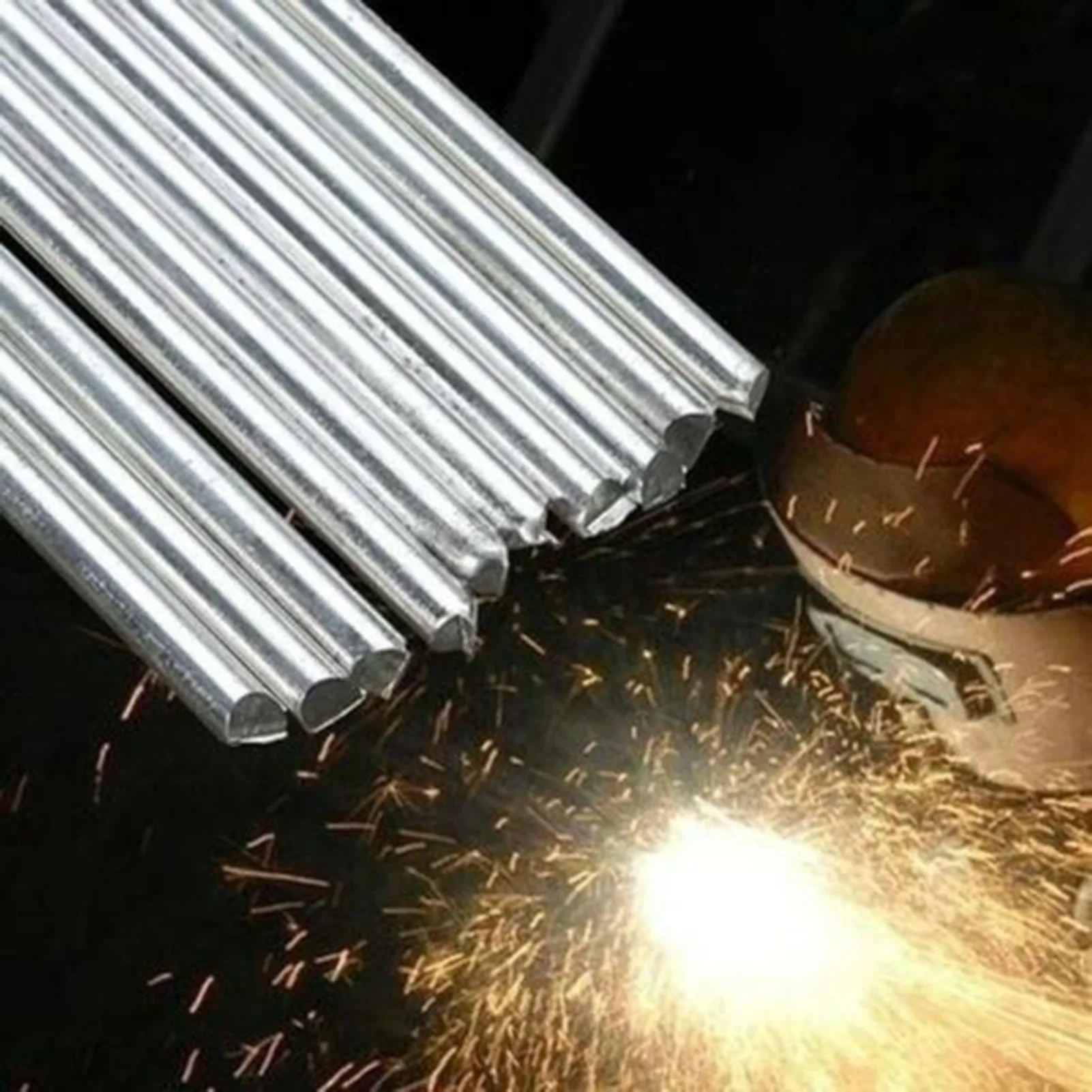 

10pcs Low Temperature Simple Welding Rods Easy Melt Aluminium Flux Cored Welding Electrodes Wire Solder for Aluminum