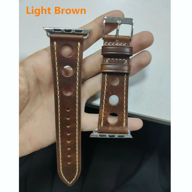 

Newest Watch Band for apple watch band 38mm 40mm 42mm 44mm Genuine Leather Strap For iWatch SE 6 5 4 3 2 1 for 22mm 24mm band