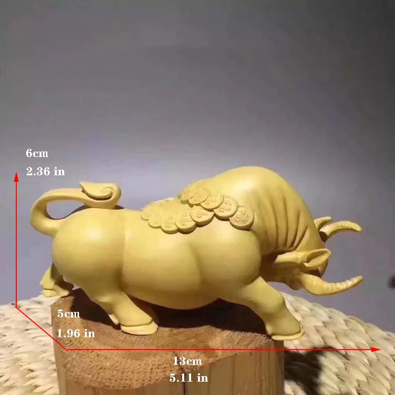 

Solid wood wealth bull statue Wooden hand carved Modern artwork Home Decor Bull Statue free delivery