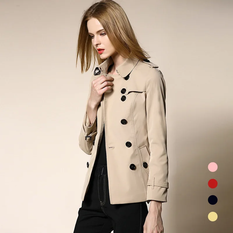 Новинка 2019 Женский Тренч BURDULLY пальто в английском стиле короткое двубортное