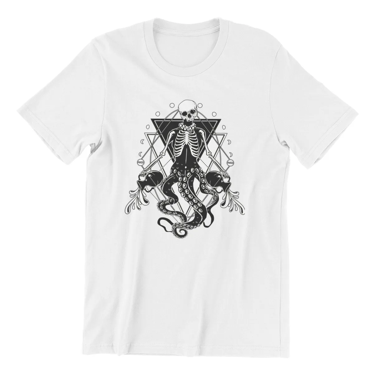 Для мужчин футболки с рисунками из мультфильмов Зодиака Водолей мрачный несущая