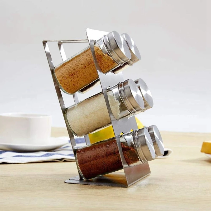 

6PCS Dustproof Seasoning Bottle, Stainless Steel Condiment Container Spice Bottles Spice Jar, Seasoning Bottle Jar Set
