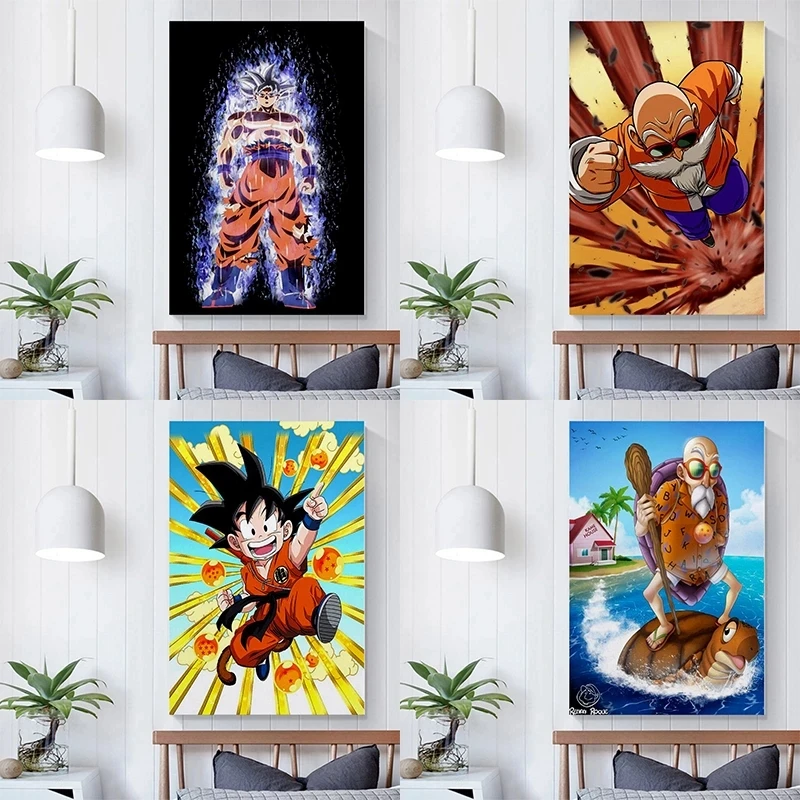 

Canvas Dragon Ball Pictures Home Anime Decoration Paintings GoKu Poster HD Prints Wall Artwork Modular Living Room No Framework