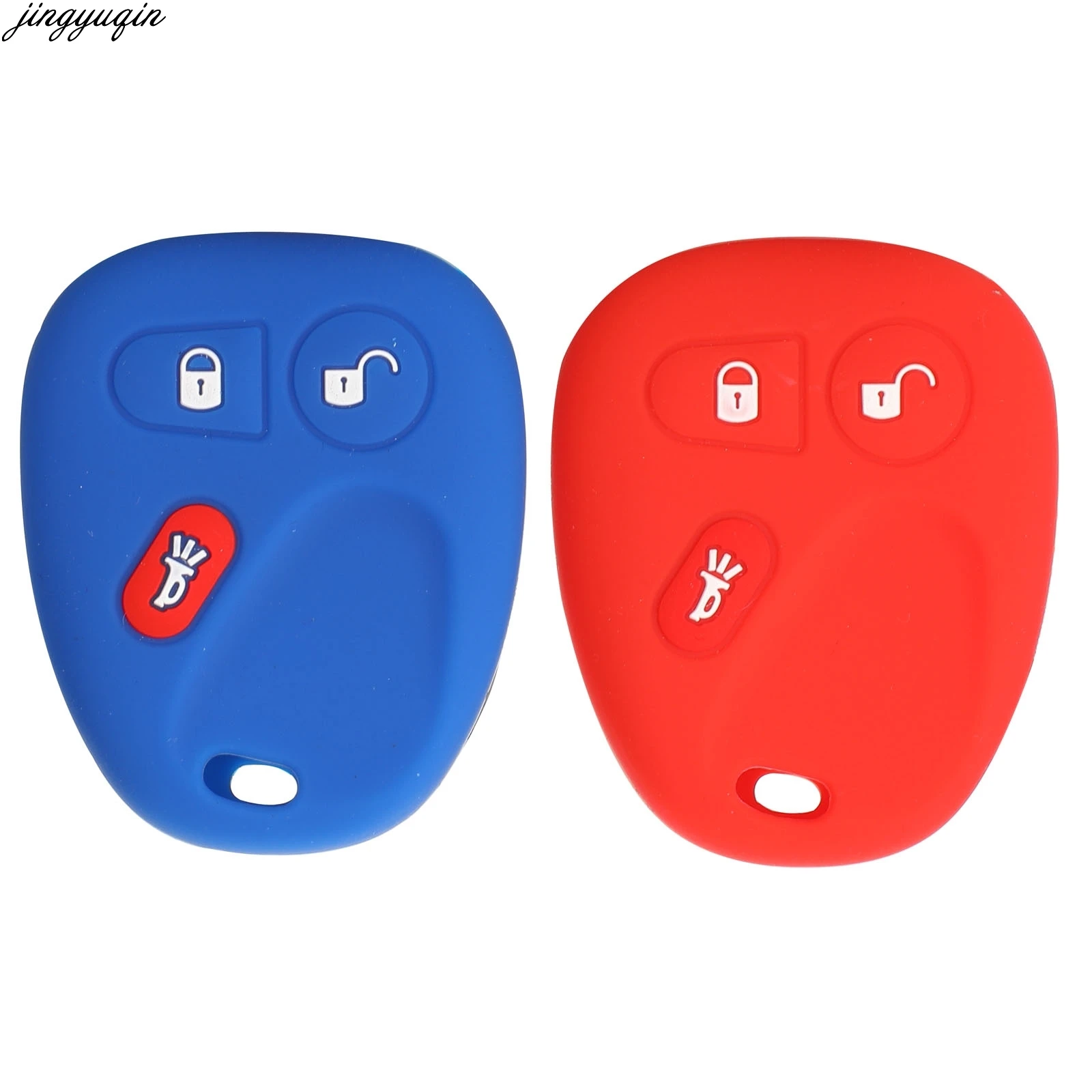 

Jingyuqin 30pcs Remote Car Key Silicone Cover Case For Buick Hummer H3 GMC For Chevrolet Colorado Isuzu 3 Buttons