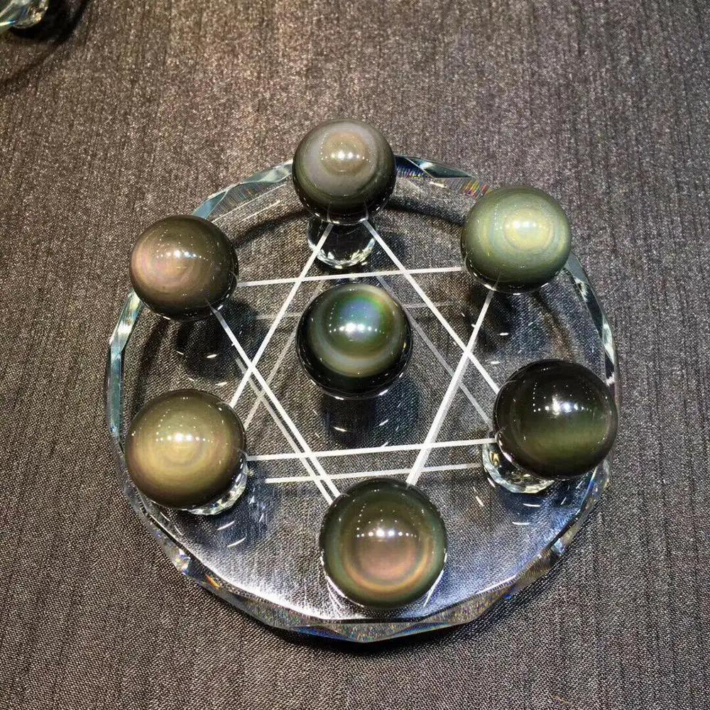 Из натурального мексиканского обсидиана красочный обсидиан шар из Поделочного