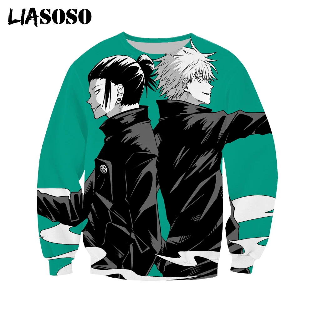 

LIASOSO 3D Print Anime Jujutsu Kaisen Sweatshirt Hoodies Men Women Hip Hop Fashion Long Sleeve Comfatable Pullover Autumn Tops