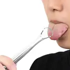 Скребок для языка, многоразовый портативный очиститель для орального языка из нержавеющей стали, щетка для свежего ухода за полостью рта для взрослых