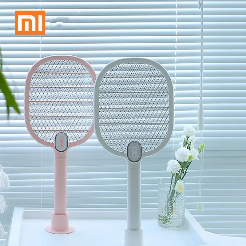 Xiaomi Mijia 3 жизни электрическая ловушка для комаров, Портативный ручной ракетки насекомых Fly ошибках Москитная Zapper мухобойка убийца
