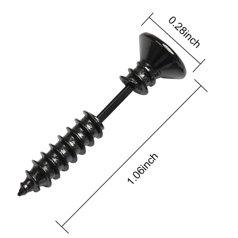Комплект из 2 предметов в стиле панк Нержавеющая сталь 6 цветов мужские серьги