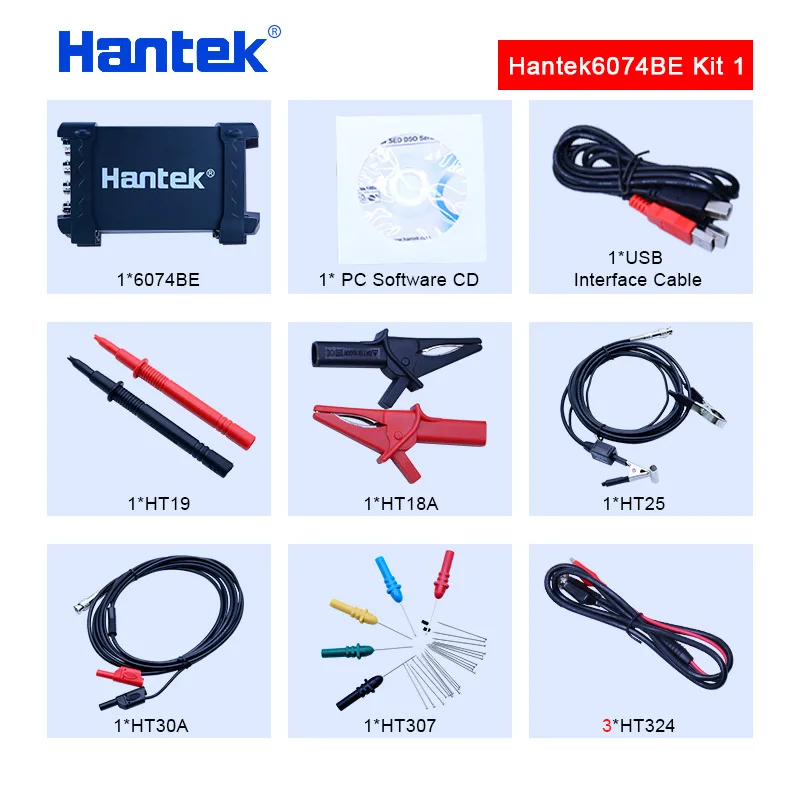 Набор для диагностики автомобилей Hantek 6074BE 4 канала 70 МГц датчик зажигания