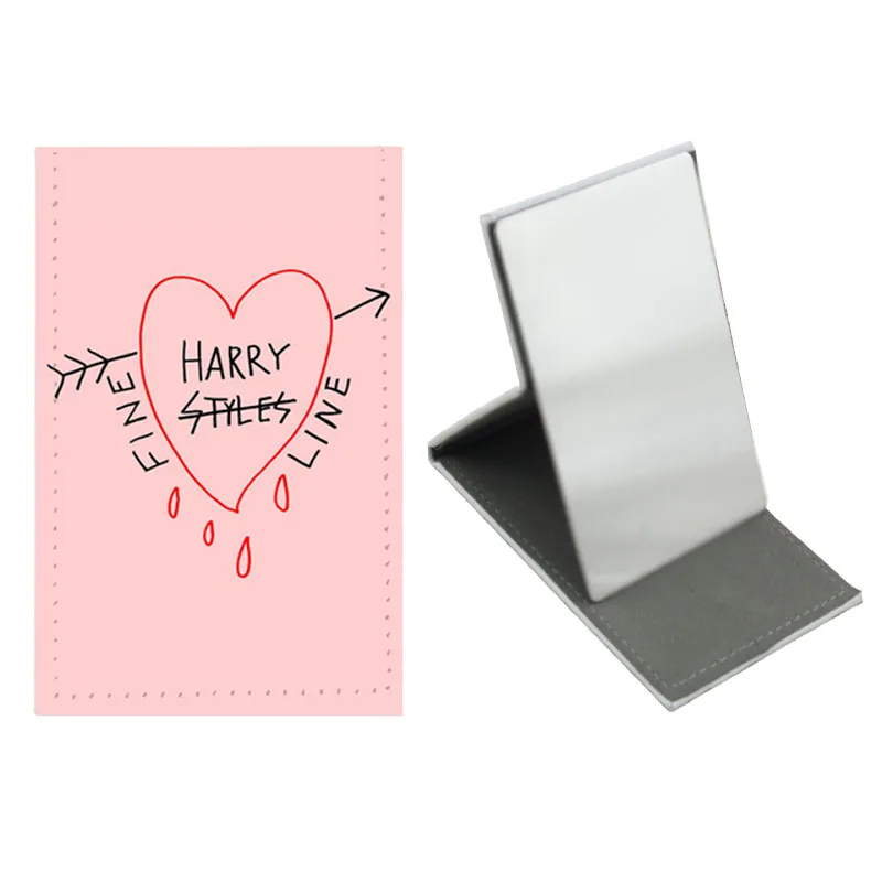 

JWEIJIAO Harry Styles Fine Line Korean Makeup mirror Stainless Steel Mirror Folding Leather Makeup Beauty Mirror FL394
