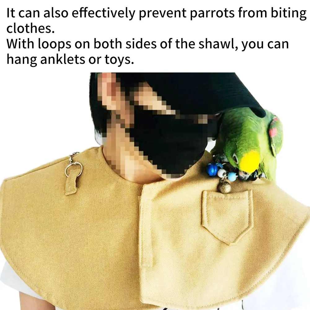 

Useful Parrot Anti-Scratch Shoulder Protector Multipurpose Pet Shoulder Protector Pad Bird Diaper Shawl For Parakeet Yellow Blue