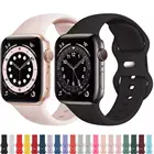 Спортивный силиконовый браслет для apple watch, 44 мм, серия 6 5 4-3 2 1 40 мм, популярный резиновый ремешок для iwatch 45 42 мм 38 мм