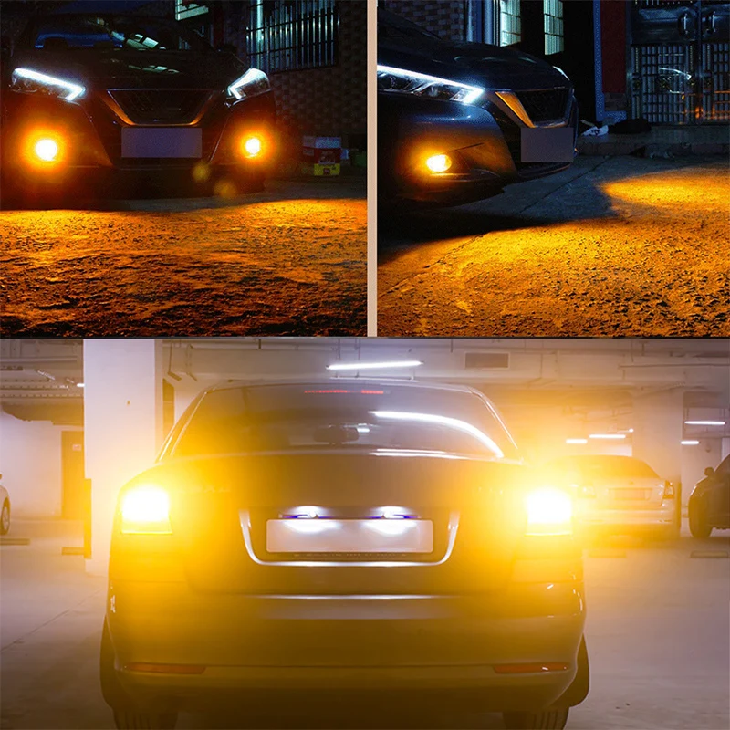 Пара двухцветный белый дневной светильник для бега желтый переключающий s 1157 3157