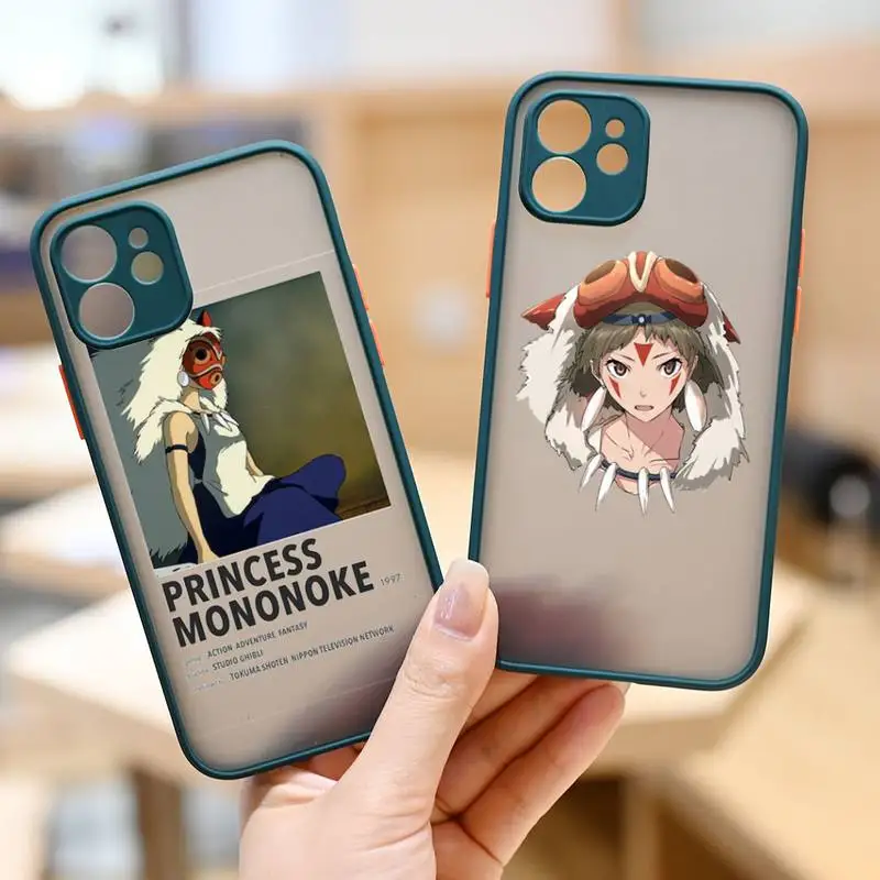 

Princess Mononoke Fantasy Anime Phone Case matte transparent For iphone 7 8 11 12 plus mini x xs xr pro max cover