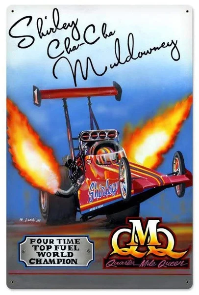 

BinLtd Quarter Mile Queen Top Fuel World Champion Metal Retro Decor Vintage Tin Sign 20x30 Inches