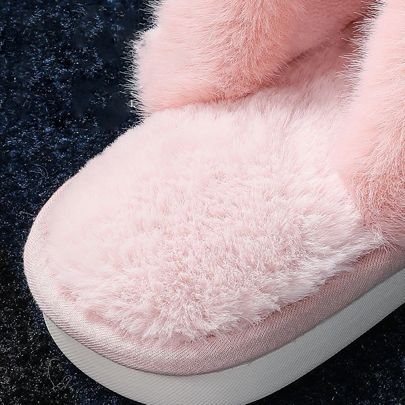 

Cute Cartoon Alpaca Home Women Fur Slippers Winter Warm Plush Parent-child Floor Slides House Flat Bedroom Women Furry Slippes