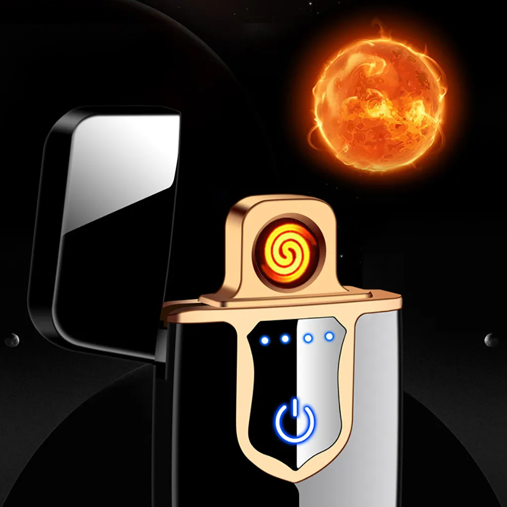 Новая беспламенная usb зарядка Зажигалка сенсорный экран электронное зажигание