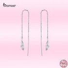 Женские длинные висячие серьги Bamoer GXE786, длинные висячие серьги из стерлингового серебра 925 пробы, корейские ювелирные изделия
