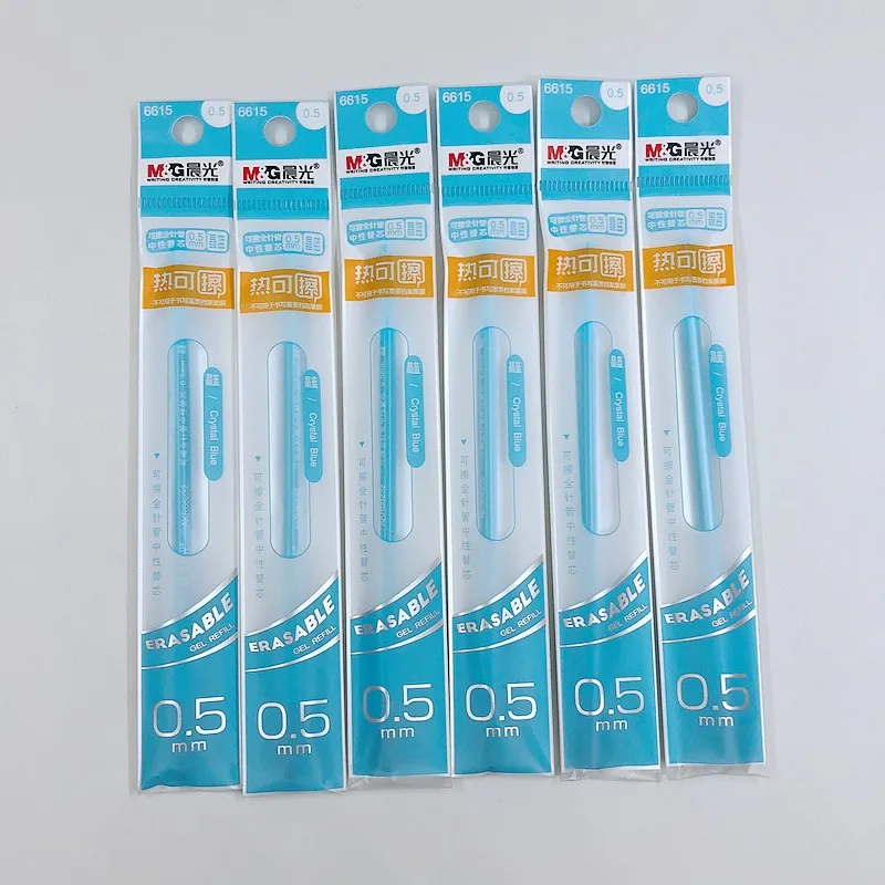 6 Blue Refills 4 шт./лот) M& G Милая мультяшная 0,5 мм Волшебная стираемая гелевая ручка с синими чернилами Kawaii корейские канцелярские принадлежности для детей, инструменты для письма B1401 - Цвет: 6 Blue Refills