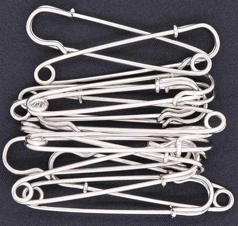 

Safety Pins Large Heavy Duty Safety Pin Blanket Pins 3 inch Brooch Pin Stainless Steel Wire Safety Pin Bulk Pins for Blankets