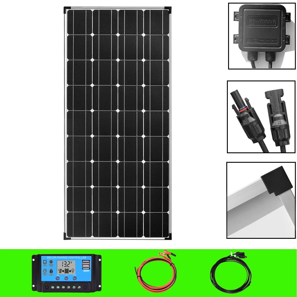 солнечная панель 12v 300 Вт набор солнечных панелей 150 100 50 fleixble солнечное зарядное