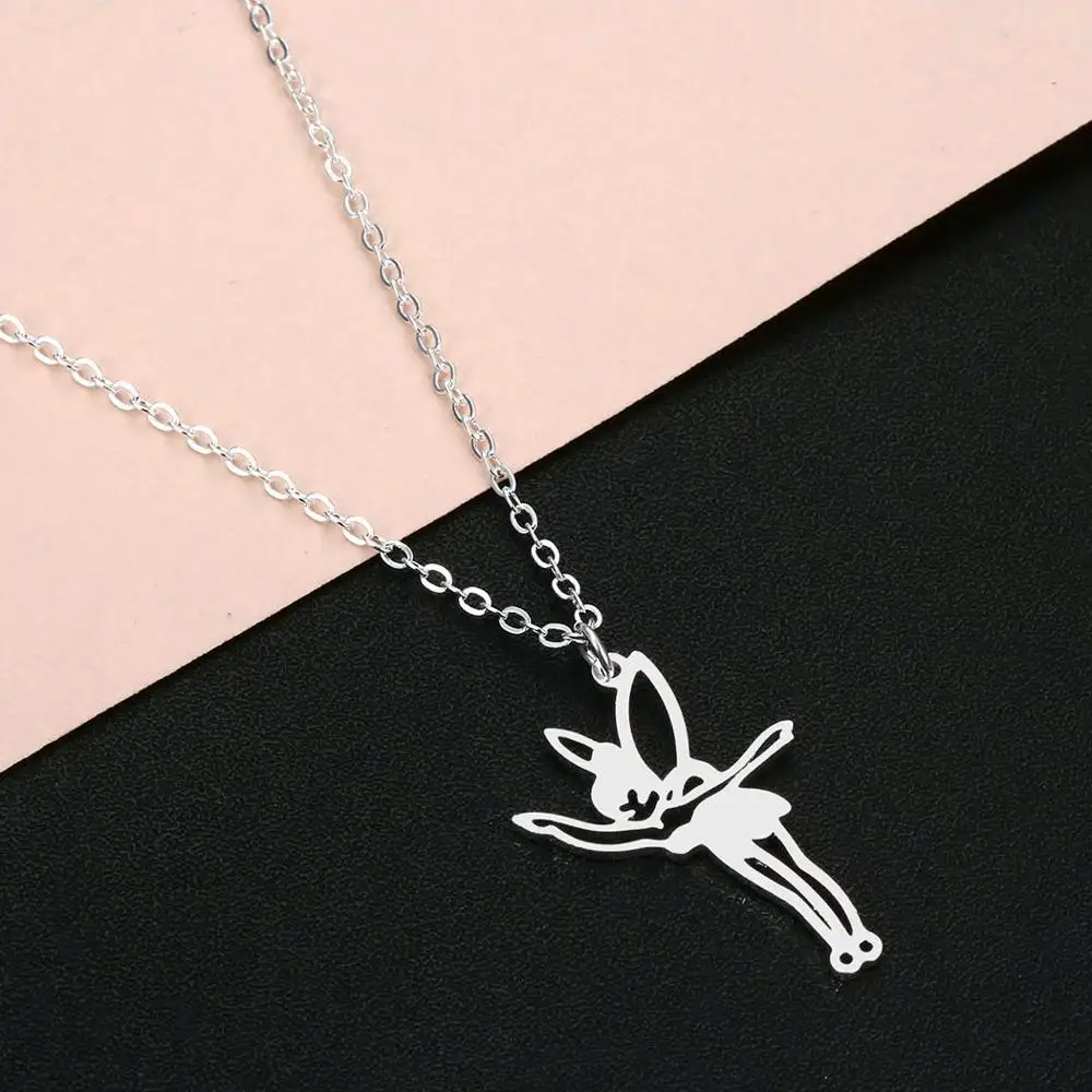 Чандлер балерина ожерелье для женщин Девушка Tiffan Pirouette Ангел танец кулон из