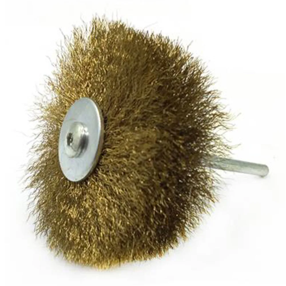 

1Pc Copper Plated Wire Brush For Tool Rotary Die Grinder Removal Wheel
