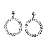 925 sterling silver female big circle earrings ring retro ethnic style excellent personalized earrings for women girl jewelry