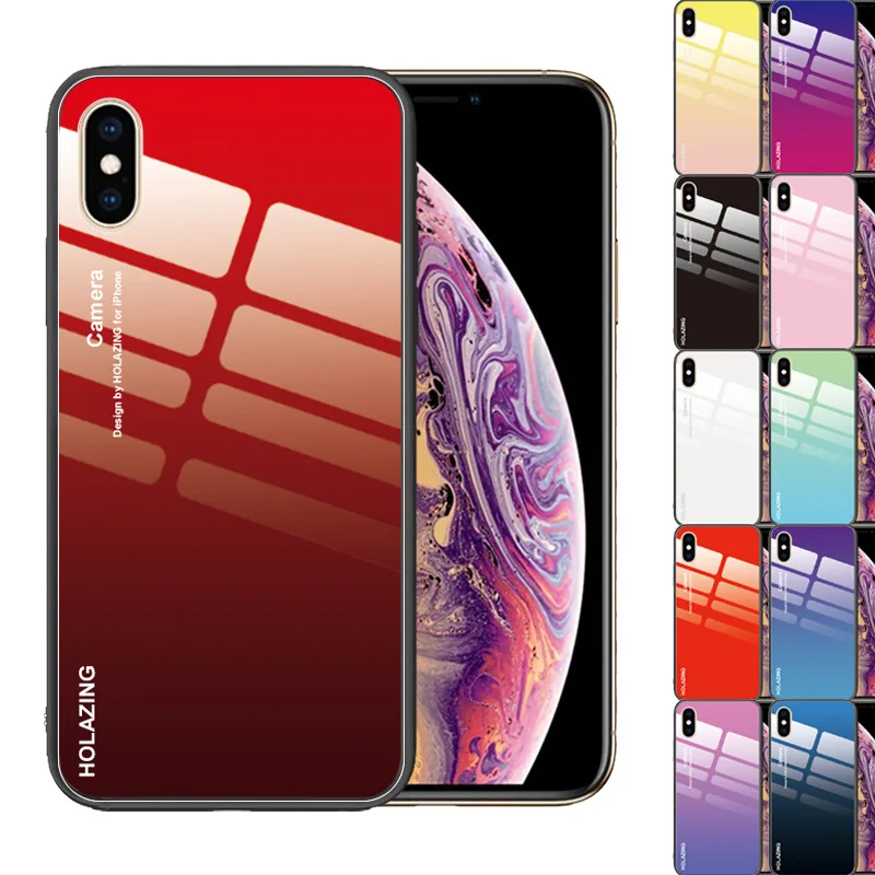 Роскошный чехол для телефона iPhone 6 S Plus 7 8 Coque из закаленного стекла IPhone X XR XS MAX i Phone |