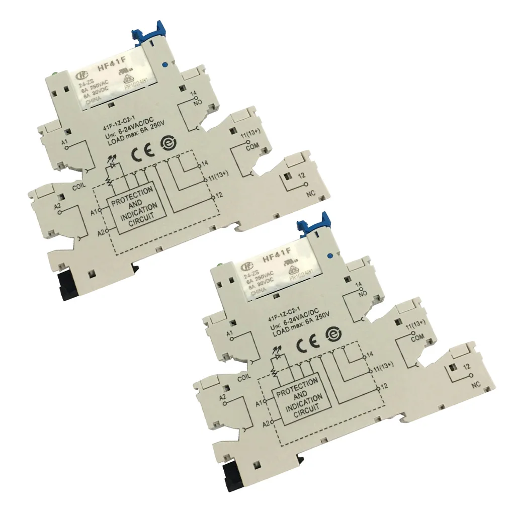 

5 Pole Relay Socket,Use with HF41F PCB Relay Board 6-24V AC/DC 6A For Hongfa (2 Pack)
