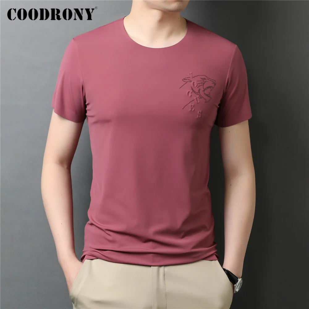 

COODRONY Brand Summer New Arrival Fashion Casual O-Neck Short Sleeve T Shirt Men Clothing High Quality Soft Cool Tee Tops C5287S