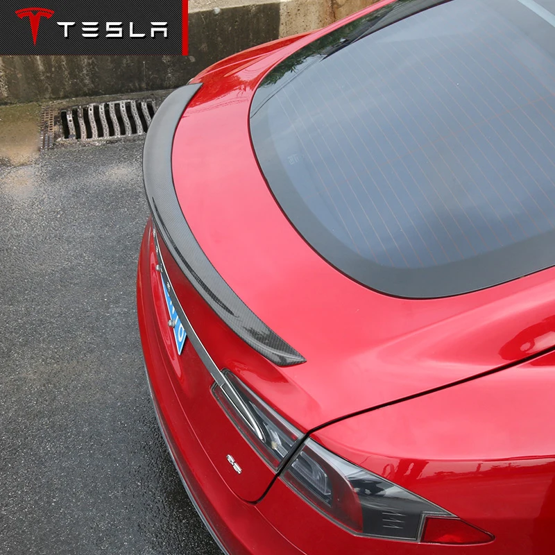 

Задний спойлер из углеродного волокна, подходит для Tesla Model S 4 Door Sedan 2012 2013 2014 2015 2016