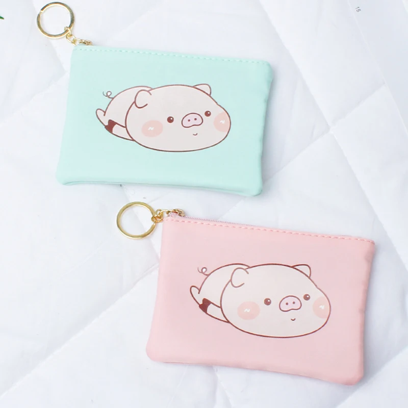 Новинка 2019 женское детское портмоне с милой Свинкой маленький кошелек на молнии