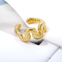new vintage punk exaggerated spirit snake ring for women fashion stereoscopic opening adjustable mens rings jewelry gift