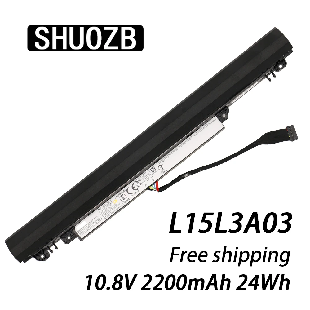 Новая батарея для ноутбука L15C3A03 L15S3A02 10 8 V 2200mAh 24Wh lenovo Ideapad 110-15 110-14 110-15IBR 110-15ACL |