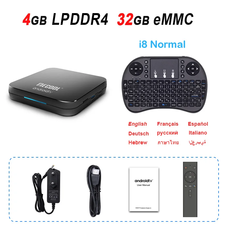 4GB 32GB i8normal ТВ приставка MECOOL KM9pro Deluxe Google сертифицированная Android 9,0 ТВ приставка 4 Гб DDR4 32 Гб Amlogic S905X2 4K 5G Dual Wifi BT4.0 KM9 PRO - Цвет: 4GB 32GB i8normal