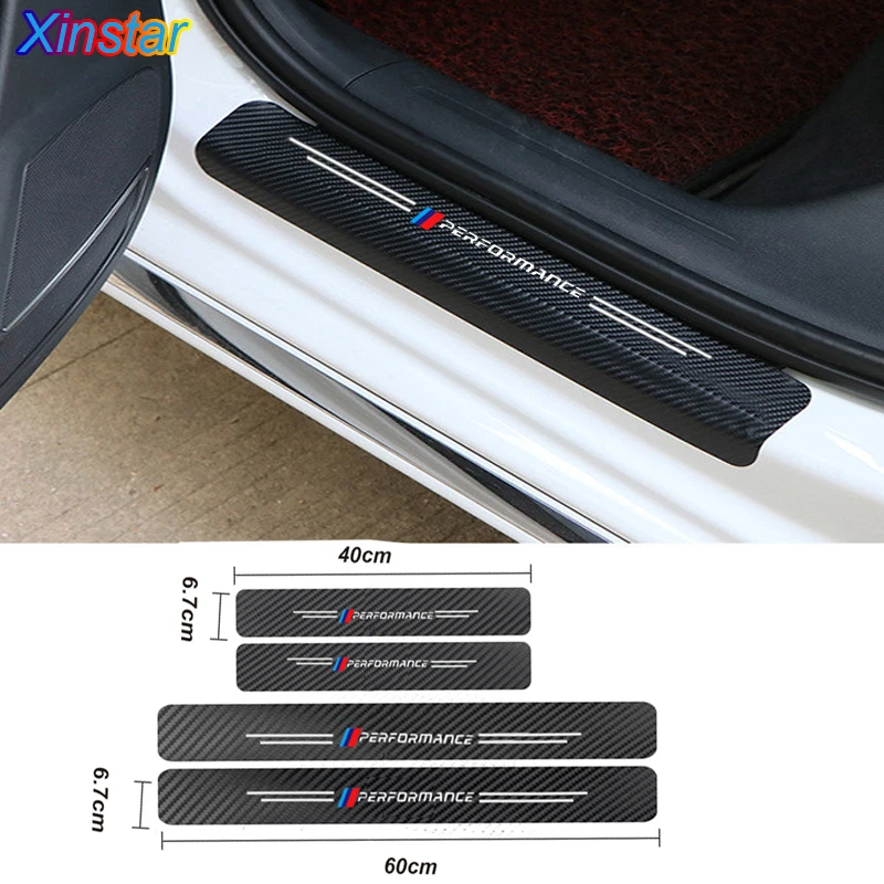 

4 Uds coche Umbral de puerta pegatinas para BMW E30 E36 E39 E46 E60 E34 E70 E83 E87 E90 F10 F20 F30 1 2 3 4 5 6 7 de la serie X