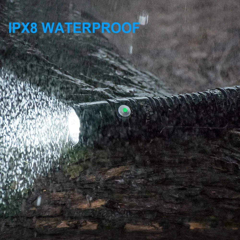 

Trustfire E3R EDC Flashlight Cree XPL 1000lm 18650 USB Rechargeable Lamtern IPX8 Flashlight With Power Indicator For Home Use