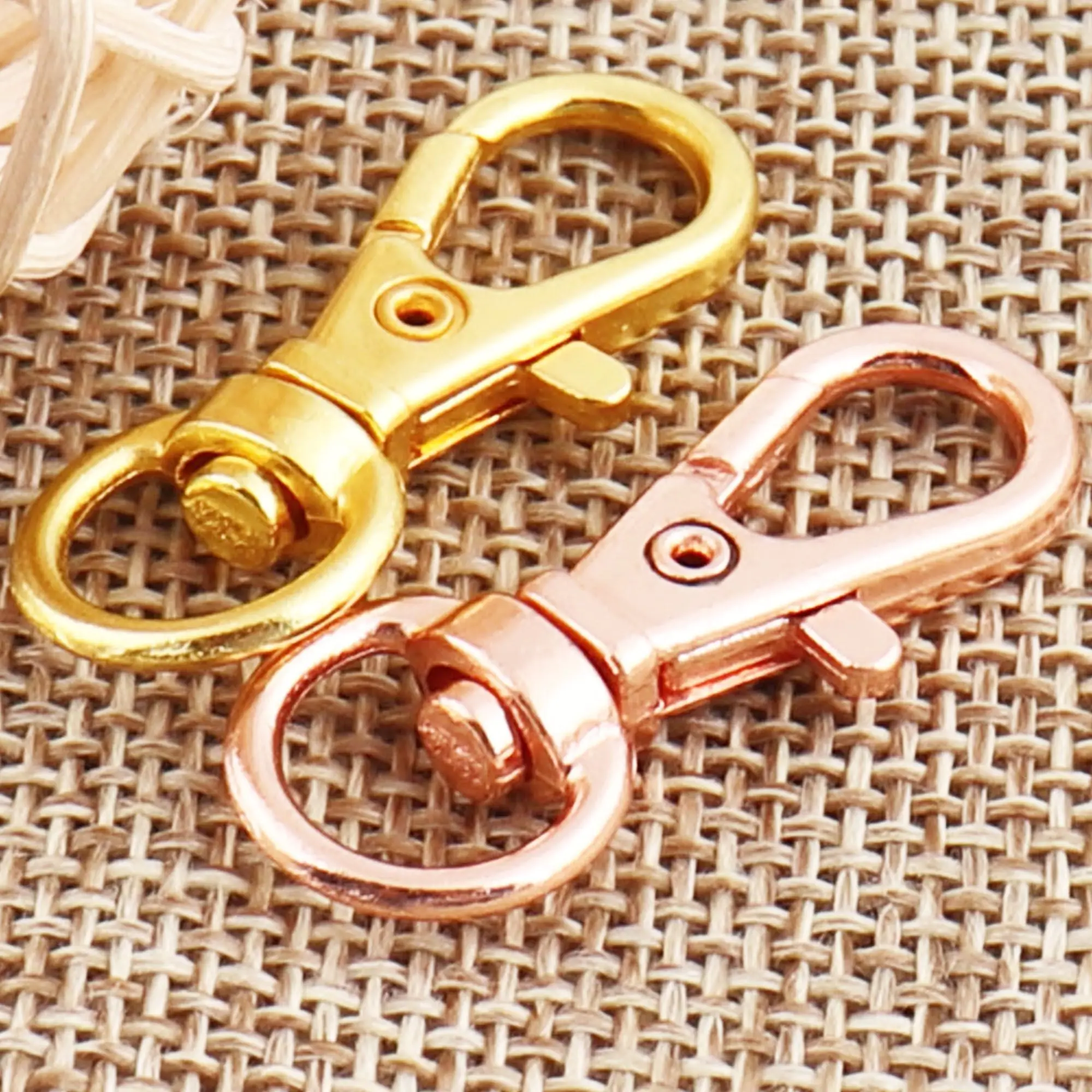 20 шт. поворотный замок карабин застежка золотистого и розового золота