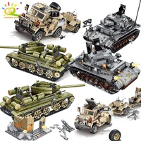 huiqibao military series panzer chariot missile tractor building blocks diy iv tank city soldier figures toys bricks for child