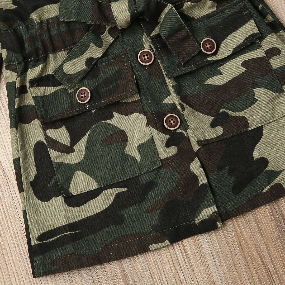 US Toddlers Girls 1T-6T Long Sleeve Lapel Trench Casual Camouflage Jacket Coat Outwear | Детская одежда и обувь